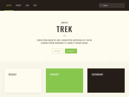 Trek WordPress Theme Light Green Style