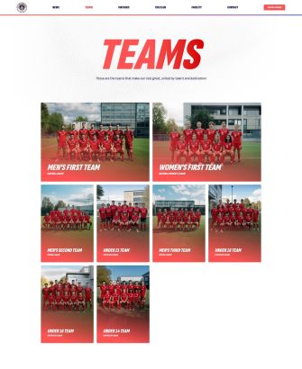 Team Index Layout