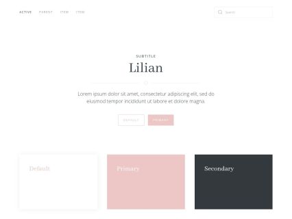 Lilian Joomla Template White Pink Style