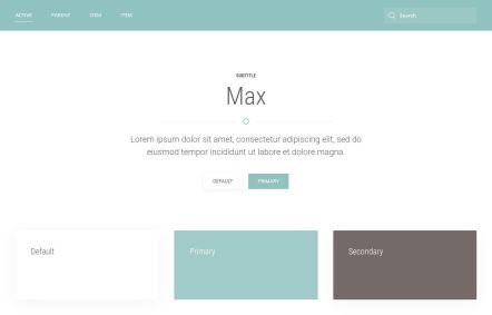 Max Joomla template UI Elements in White Turquoise Style