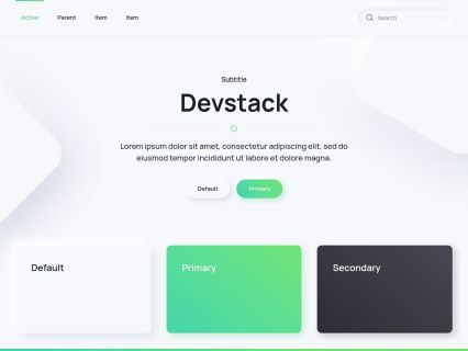 DevStack Joomla Template Light Green Style