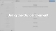 Divider Element Documentation Video for WordPress