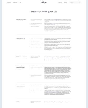 FAQ Layout