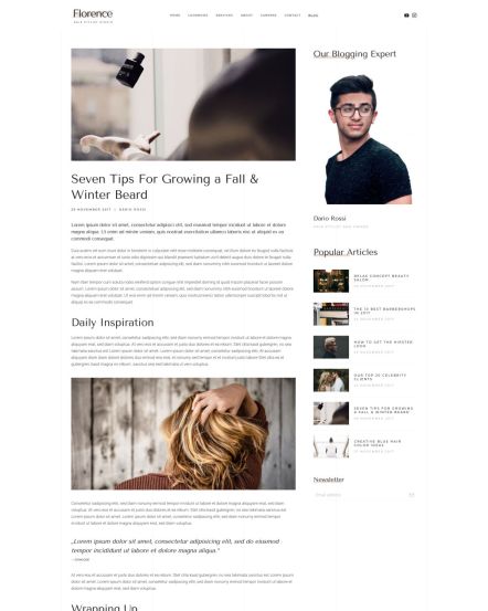 Florence Joomla template Post Layout
