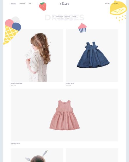 Balou WooCommerce theme Product Category Layout