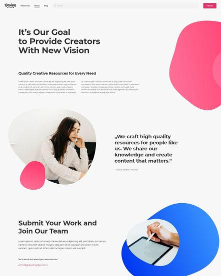 Design Bites Joomla template About Layout
