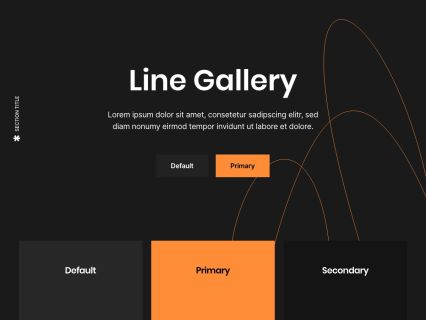 Line Gallery WordPress Theme Black Orange Style