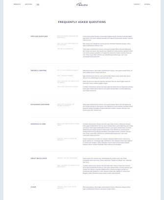 FAQ Layout