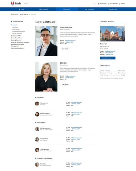 Oakville Joomla template Official Category Layout