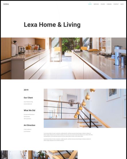 Soda Joomla template Case Study Layout