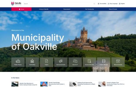 Oakville Joomla template Home Page in White Pink Style