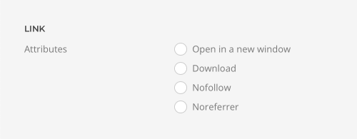Link options