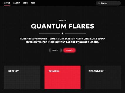 Quantum Flares WordPress Theme Black Red Style
