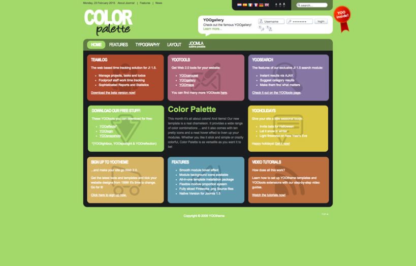 Color Palette Joomla Template