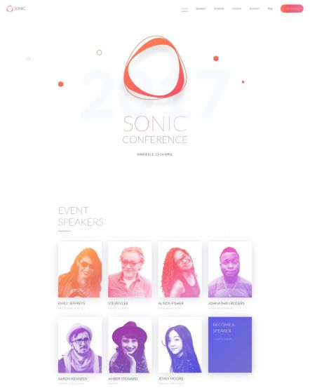 Sonic Joomla template Home Layout