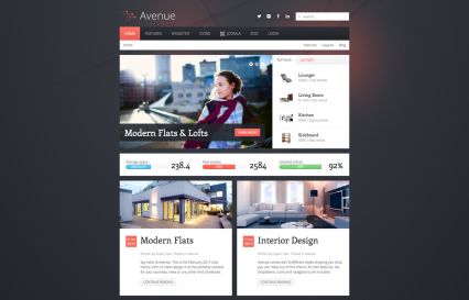 Avenue Joomla Template Salmon Style