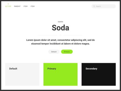 Soda WordPress Theme White Green Style