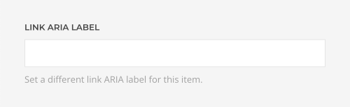 Aria label option