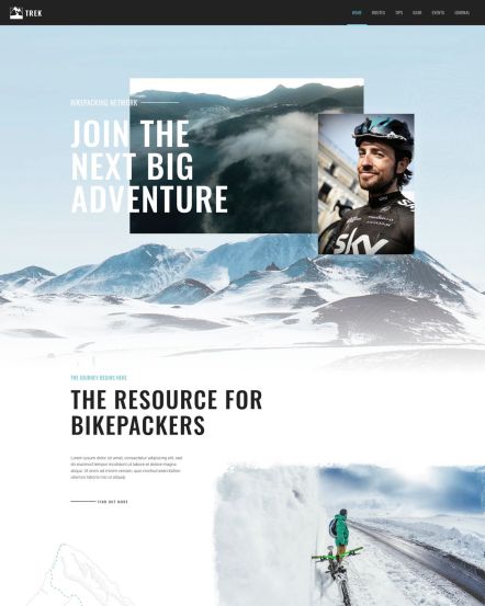 Trek Joomla template Home Layout