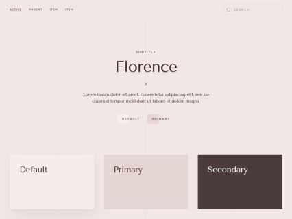 Florence WordPress Theme Light Pink Style