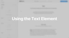 Text Element Documentation Video for WordPress