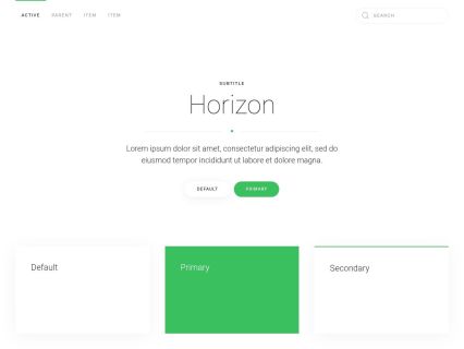 Horizon WordPress Theme White Green Style