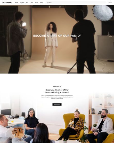 Woolberry Joomla template Careers Layout
