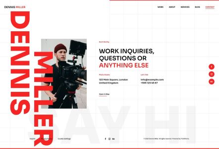 Dennis Miller WordPress theme Contact Layout