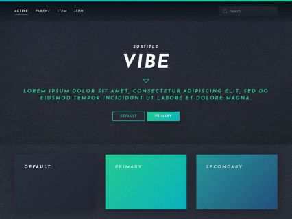 Vibe WordPress Theme Dark Turquoise Style