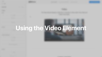 Video Element Documentation Video for WordPress