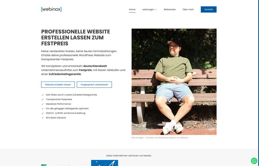 Webinox Webdesign Work Example