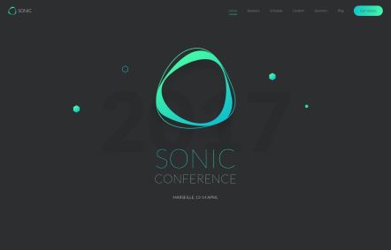 Sonic Joomla template Home Page in Dark Turquoise Style
