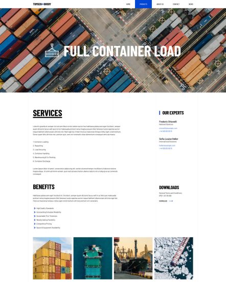 Tomsen Brody Joomla template Service Post Layout