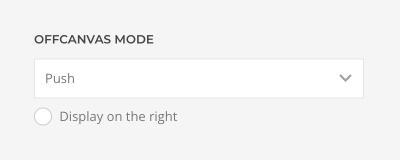 Menu animations offcanvas