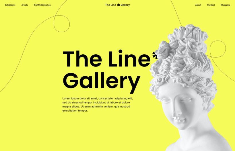 Line Gallery Joomla Template