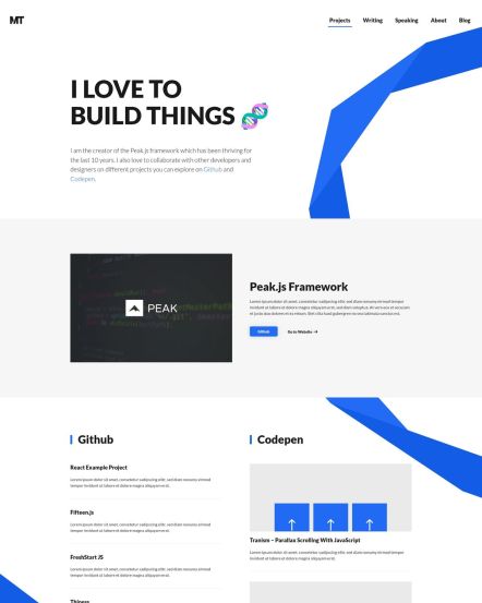 Matthew Taylor Joomla template Portfolio Layout