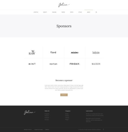 Joline Joomla template Sponsors Layout