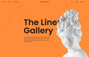 Line Gallery Black-Orange Style