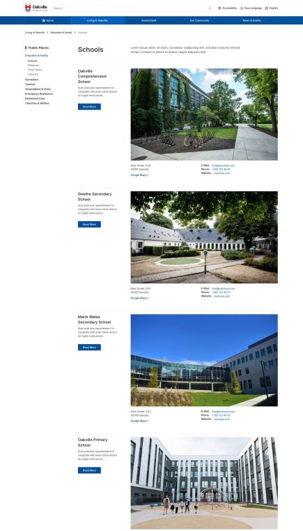 Oakville Joomla Template Index Layout