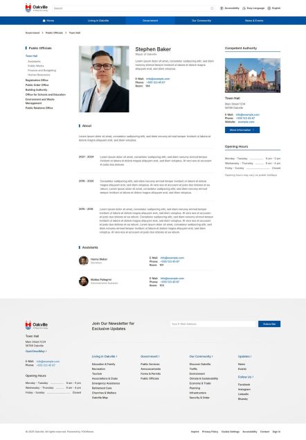 Oakville Joomla template Official Post Layout