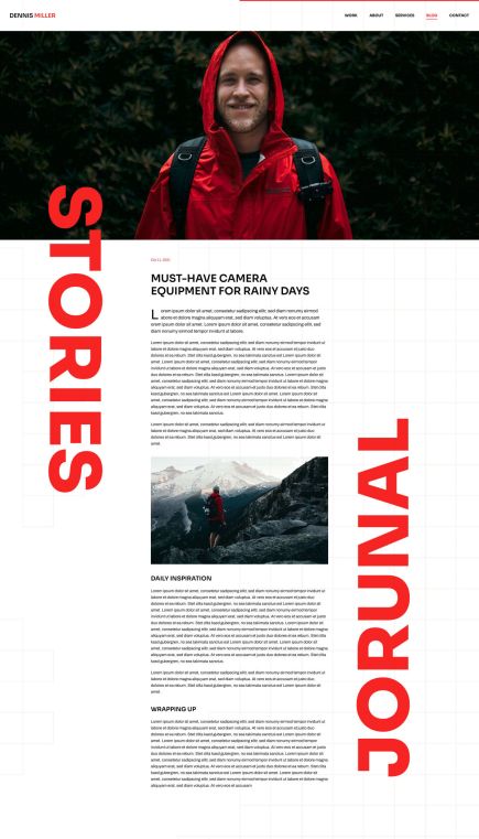 Dennis Miller WordPress Theme Post Layout