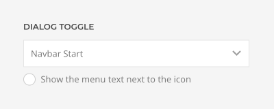 Dialog toggle