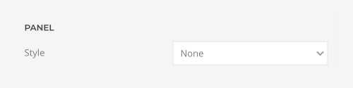 Widget panel style