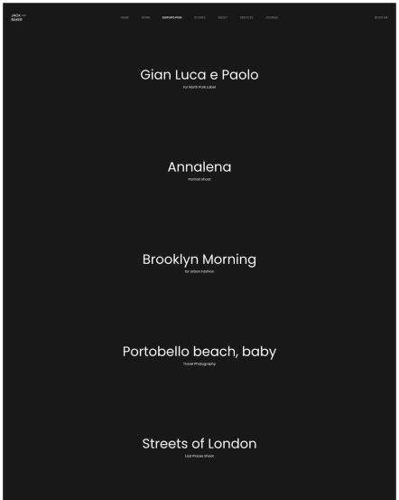 Jack Baker Joomla template Portfolio Layout