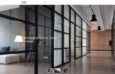 Fuse Joomla template Home Page in White Bordeaux Style