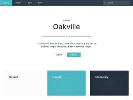 Oakville Joomla Template White Turquoise Style