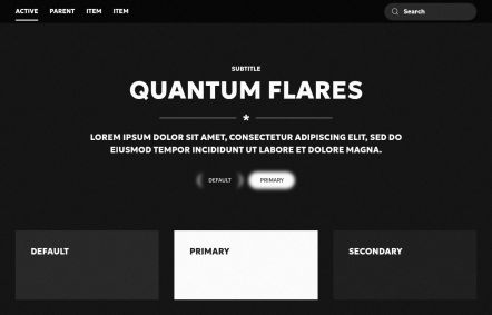 Quantum Flares Joomla template UI Elements in Default Style