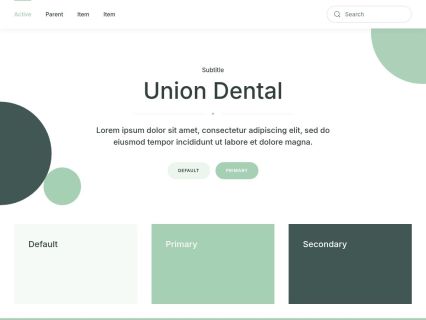 Union Dental WordPress Theme White Lightgreen Style