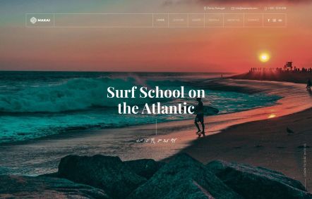 Makai Joomla template Home Page in White Orange Style