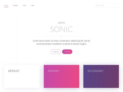 Sonic Joomla Template White Pink Style